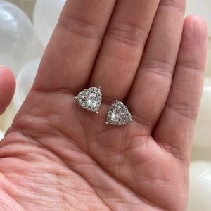 Sterling silver hypoallergenic heart earrings